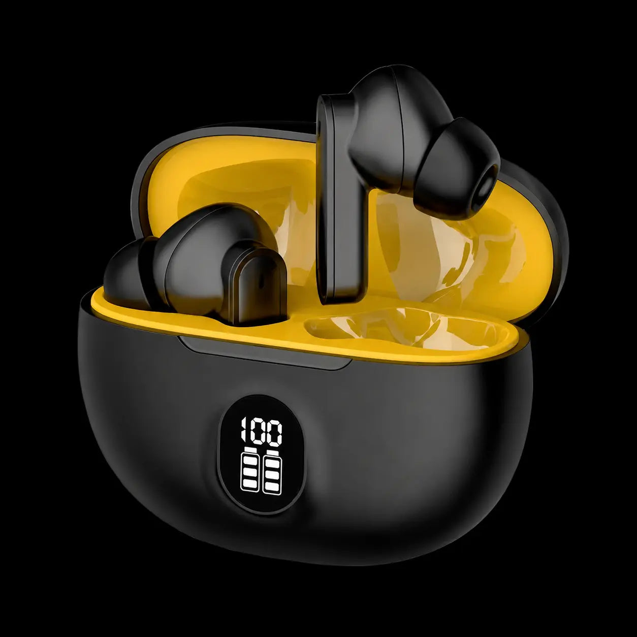 Wireless Earbuds with LED Power Display – Black & Gold Edition ELITE CART